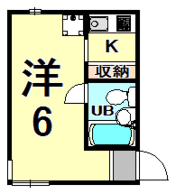 フラッツ塚口(ワンルーム/2階)の間取り写真