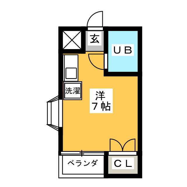 オークヒル駒込(ワンルーム/1階)の間取り写真
