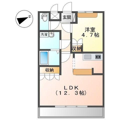 LA・MER(1LDK/2階)の間取り写真