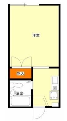 サウス RIVER(1K/1階)の間取り写真