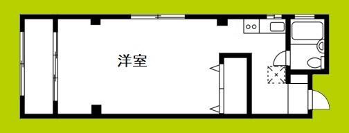 第1奥村マンション(ワンルーム/3階)の間取り写真