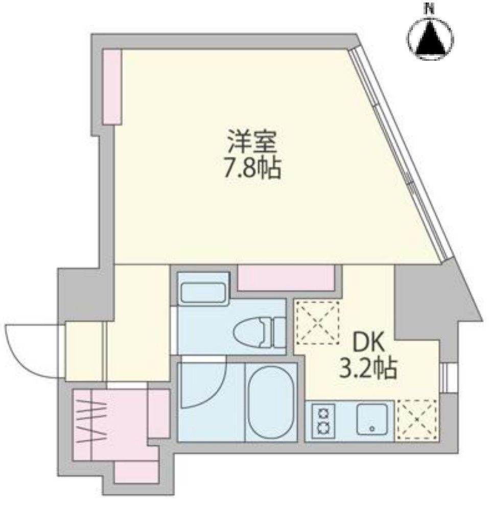 KUKAI TERRACE恵比寿(ワンルーム/4階)の間取り写真