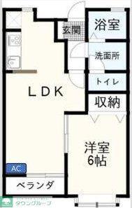 プランドール(1LDK/1階)の間取り写真