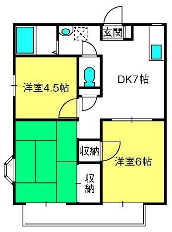 MINT HOUSE C(3DK/2階)の間取り写真
