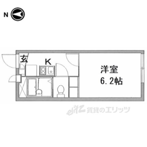 レオパレスIMPULⅢ(1K/2階)の間取り写真