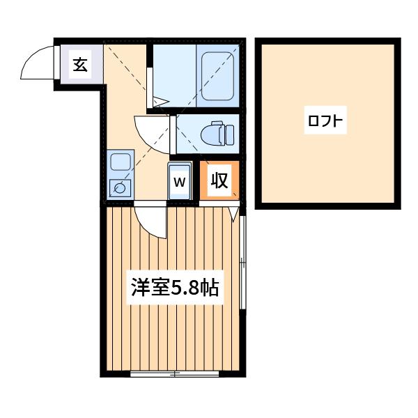リヴィエール京町(1K/1階)の間取り写真