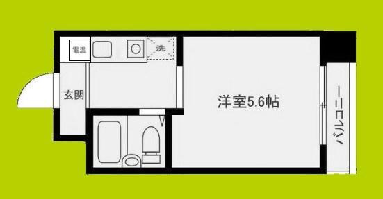 ベルメゾン相川(ワンルーム/3階)の間取り写真