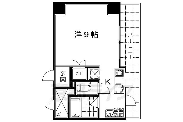 KINDIII 南館(1K/4階)の間取り写真