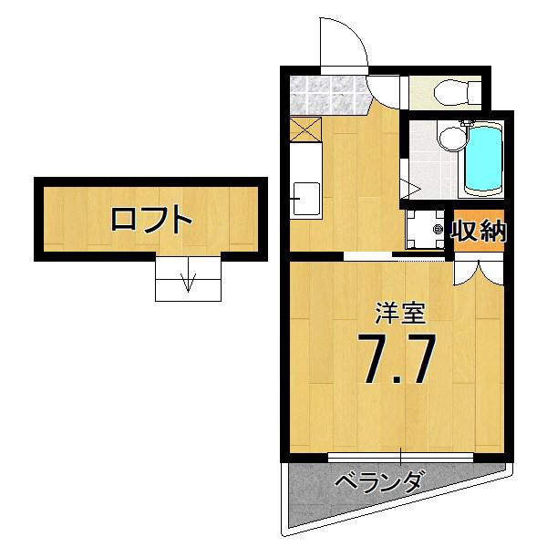 メゾン徳大寺(1K/4階)の間取り写真