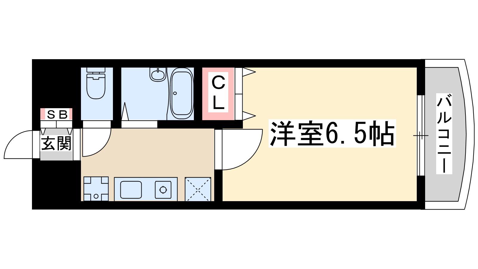 ノルデンハイム新大阪(1K/3階)の間取り写真