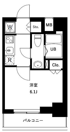 アーバンパークお花茶屋(1K/13階)の間取り写真