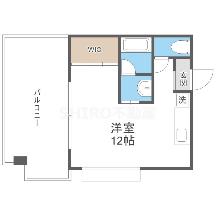 CITY SPIRE北梅田(ワンルーム/8階)の間取り写真