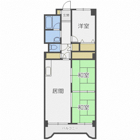 パサージュ発寒(3LDK/4階)の間取り写真