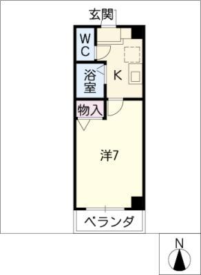アネックス宝田(1K/1階)の間取り写真