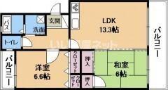 クレットドールY2(2LDK/1階)の間取り写真