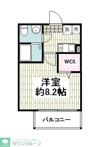 NOBLE金沢文庫(1K/1階)の間取り写真