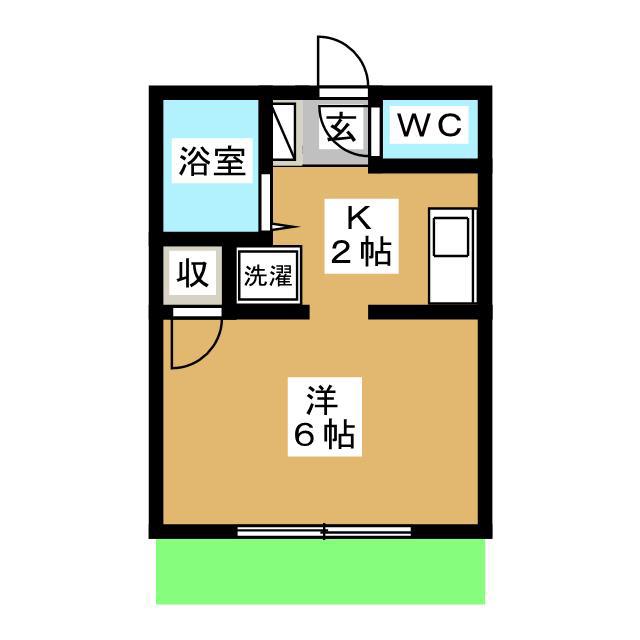 ジュネス本牧(ワンルーム/1階)の間取り写真