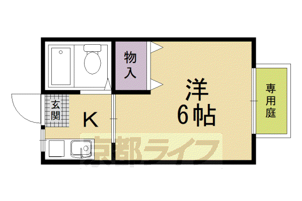 はるはなII(1K/1階)の間取り写真
