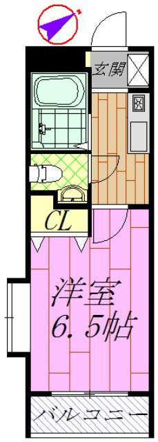ハーモニー(1K/5階)の間取り写真