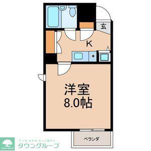 東洋ハイツ相模台(1K/1階)の間取り写真