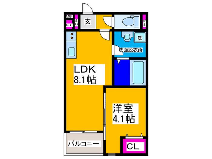 REGIES京都梅小路(1LDK/2階)の間取り写真