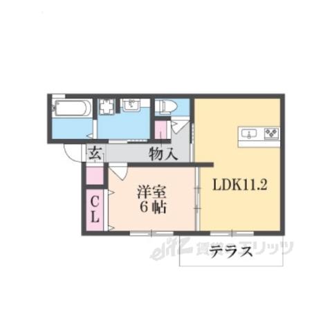 グレイス・ヴィラ(1LDK/2階)の間取り写真