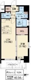 スプランディッド江坂III(1LDK/2階)の間取り写真