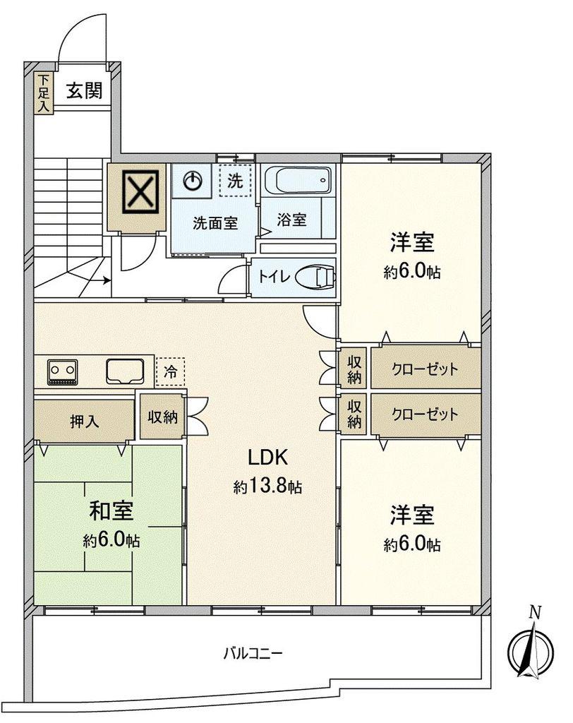アネシス(3LDK/2階)の間取り写真