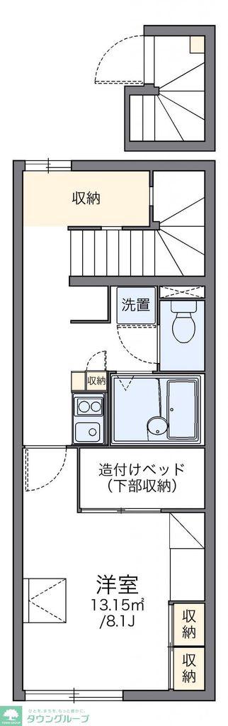 レオパレスパピヨンA(1K/2階)の間取り写真