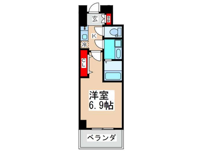 WING TERRACE MATSUYAMACHI(1K/5階)の間取り写真