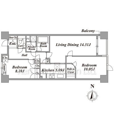 DASH LIVING AOYAMA(2LDK/4階)の間取り写真