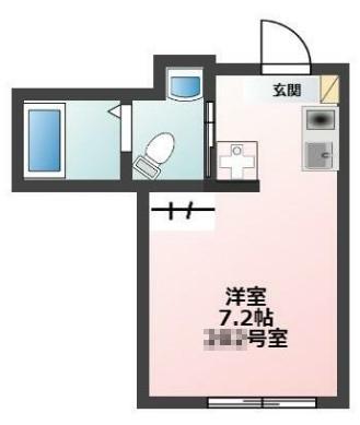 ルラシオン沼袋(ワンルーム/2階)の間取り写真