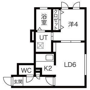 T-SQUARE(1LDK/3階)の間取り写真