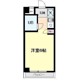 Sビルコーポ(ワンルーム/2階)の間取り写真