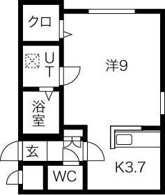 セレストコリーヌ(1K/3階)の間取り写真