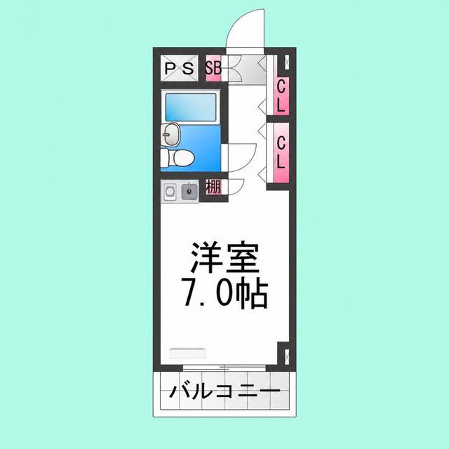 メゾンエルム(ワンルーム/5階)の間取り写真
