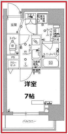 スカイコートトーキョースカイツリー(1K/7階)の間取り写真