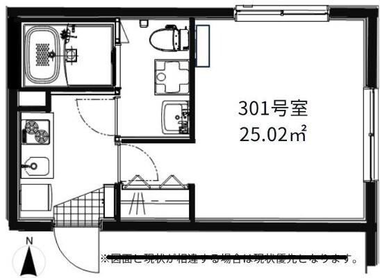 ALATO大森町(1K/3階)の間取り写真