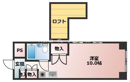 LAKIAMAISON武庫之荘(ワンルーム/4階)の間取り写真