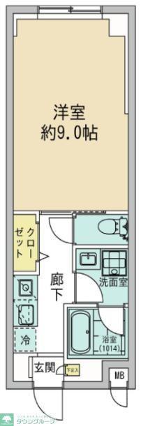コンポジット亀戸ウエスト(1K/1階)の間取り写真