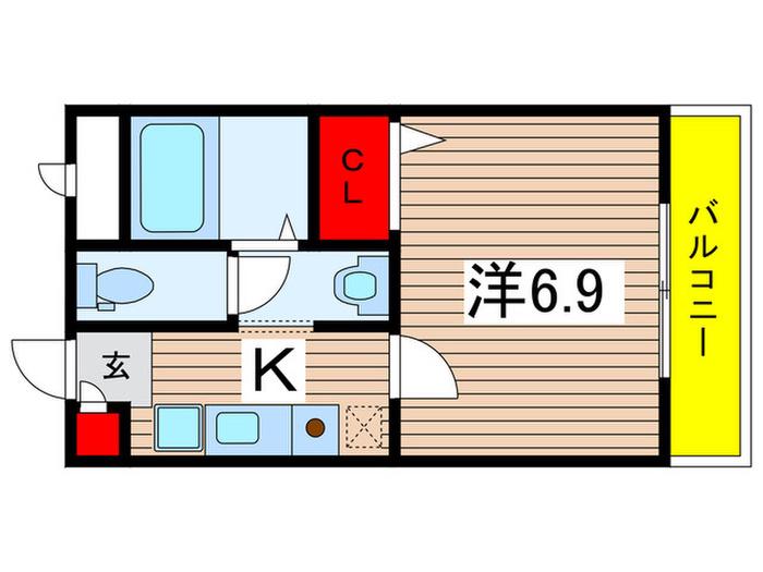 フォーリーフ要町(1K/4階)の間取り写真