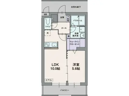 セノーテ(1LDK/1階)の間取り写真