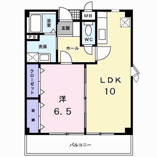 レジデンス・ノンノサン(1LDK/2階)の間取り写真