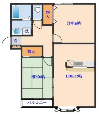 ビューシティ泉VII(2LDK/2階)の間取り写真
