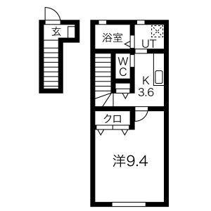 ARROTSKB(1K/2階)の間取り写真