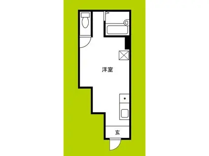 千本北アパート(ワンルーム/1階)の間取り写真