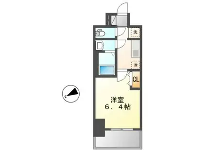プレサンス新栄アーバンフロー(1K/2階)の間取り写真