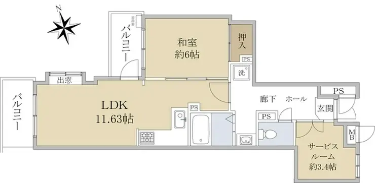 ライオンズマンション金沢八景第5 2階階 間取り