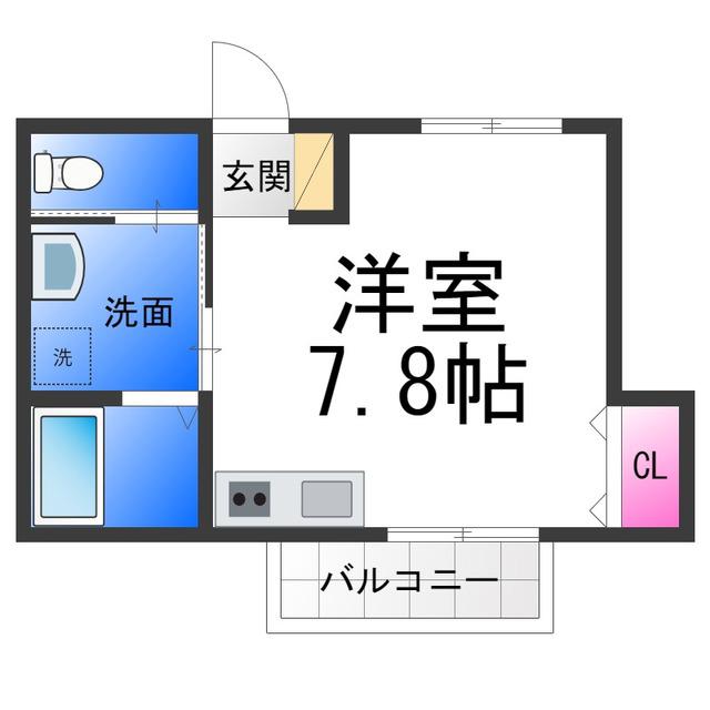 HAFEZ西湊(ワンルーム/2階)の間取り写真