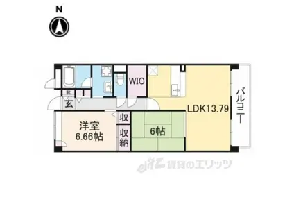 ラフォーレ三郷弐番館(2LDK/2階)の間取り写真